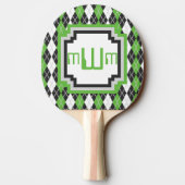 Retro Argyle Ping Pong Paddle Tafeltennisbatje (Achterkant)