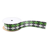 Retro Argyle Ribbon Satijnen Lint (Spoel)