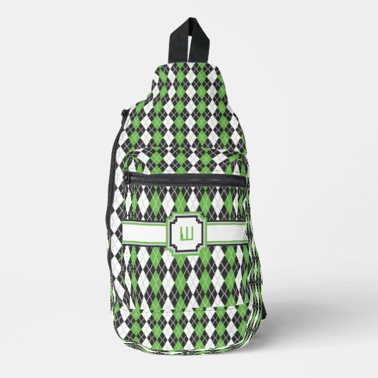 Retro Argyle Sling Bag (Voorkant)