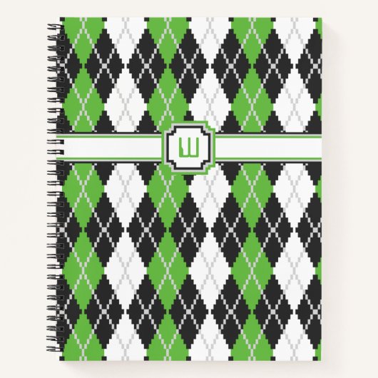 Retro Argyle Spiraal Notebook Notitieboek (Voorkant)