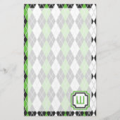 Retro Argyle Stationery Briefpapier (Voorkant)