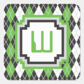Retro Argyle Sticker (Voorkant)