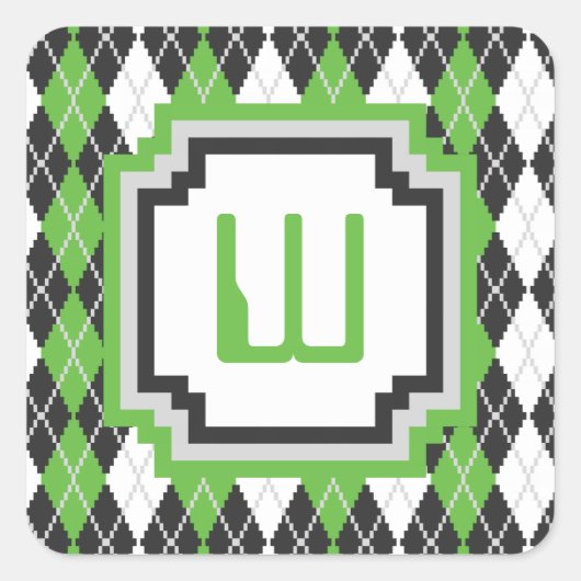 Retro Argyle Sticker (Voorkant)