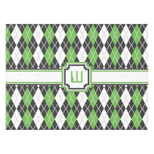 Retro Argyle Tablecloth Tafelkleed (Voorkant (Horizontaal))