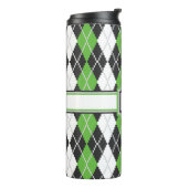 Retro Argyle Thermal Tumbler Thermosbeker (Gedraaid links)