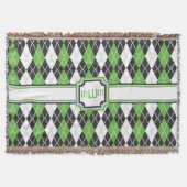 Retro Argyle Throw Blanket Deken (Voorkant)