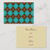 Retro Argyle Visitekaartje (Voorkant / Achterkant)