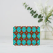 Retro Argyle Visitekaartje (Staand voorkant)