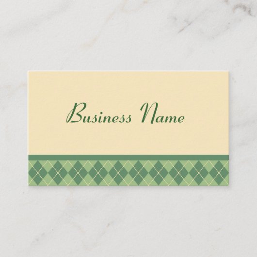 Retro Argyle Visitekaartje (Voorkant)