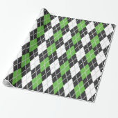 Retro Argyle Wrapping Paper Cadeaupapier (Uitgerold)
