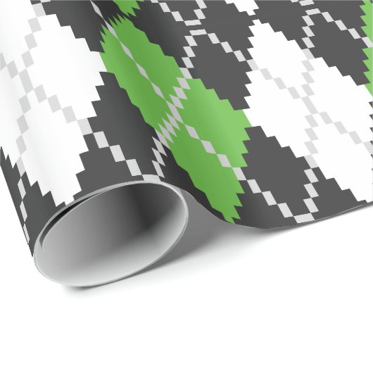 Retro Argyle Wrapping Paper Cadeaupapier (Rol Hoek)