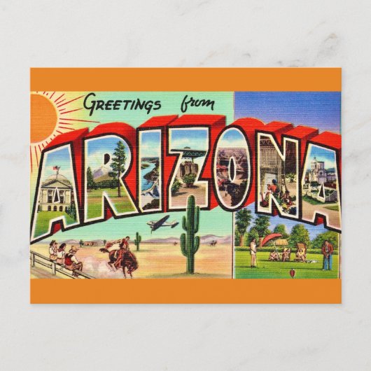 Retro Arizona ansichtkaart Briefkaart (Voorkant)