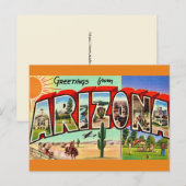 Retro Arizona ansichtkaart Briefkaart (Voorkant / Achterkant)