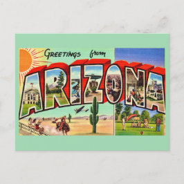 Retro Arizona Green Postcard Briefkaart