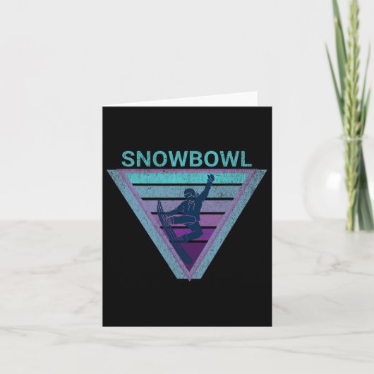 Retro Arizona Snowbowl Snowboarden voor snowboarde Kaart (Voorkant)