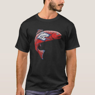 Retro Arkansas Flag Trout  Vliegtuig Grap T-shirt