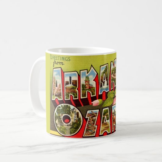  Retro Arkansas Ozarks Mug Koffiemok (Voorkant links)