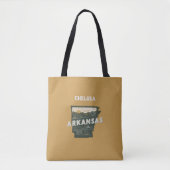 Retro Arkansas Staat Gepersonaliseerd Tote Bag (Voorkant)