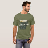 Retro Arkansas Staat T-shirt (Voorkant volledig)