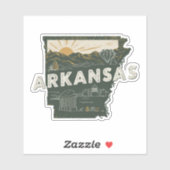 Retro Arkansas State Car Sticker (Vel)