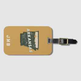 Retro Arkansas State gepersonaliseerd Bagagelabel