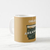 Retro Arkansas State gepersonaliseerd Koffiemok (Voorkant links)