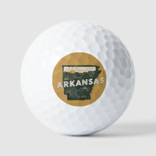 Retro Arkansas State Golfballen (Voorkant)