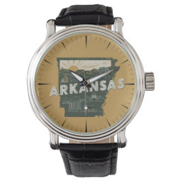 Retro Arkansas State Horloge