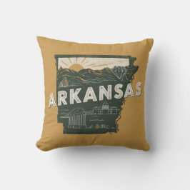 Retro Arkansas State Kussen