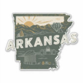 Retro Arkansas Sticker (Voorkant)