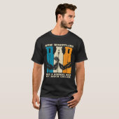 Retro Arm Wrestling Dad Normal Dad But Cooler Armw T-shirt (Voorkant volledig)