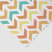Retro Arrows Chevron Sinaasappel Blauwgroen Goud Tissuepapier (Detail)