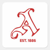 Retro arsenaal vierkante sticker (Voorkant)