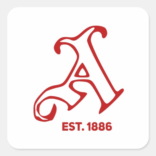 Retro arsenaal vierkante sticker (Voorkant)