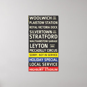 Retro Arsenal FC Bus Scroll Canvas Afdruk