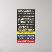 Retro Arsenal FC-busrol Canvas Afdruk (Voorkant)