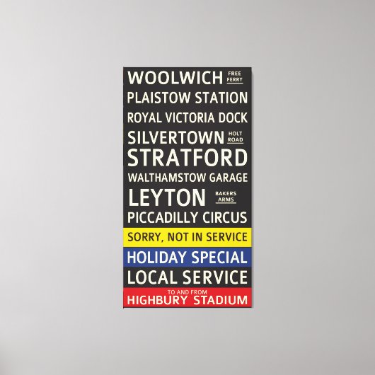 Retro Arsenal FC-busrol Canvas Afdruk (Voorkant)