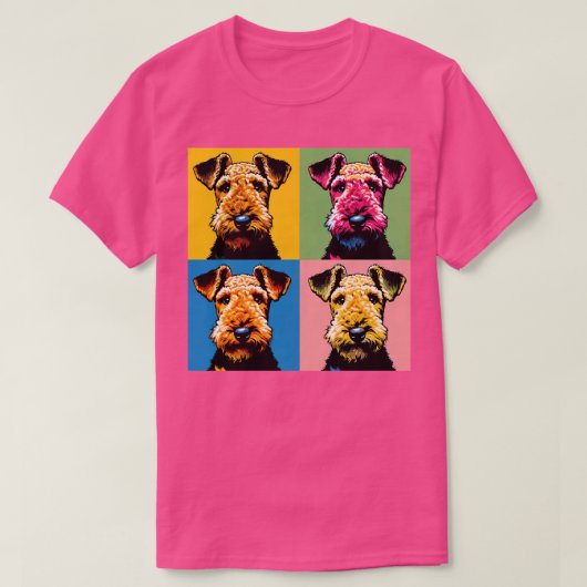 Retro Art Airedale Terrier Schattige Puppy T-shirt