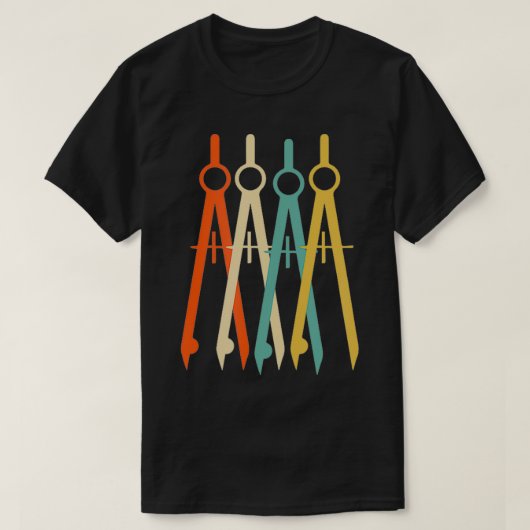 Retro Art Architect Architecture Gift T-shirt (Design voorkant)