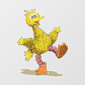 Retro Art Big Bird Raamsticker (Vel)