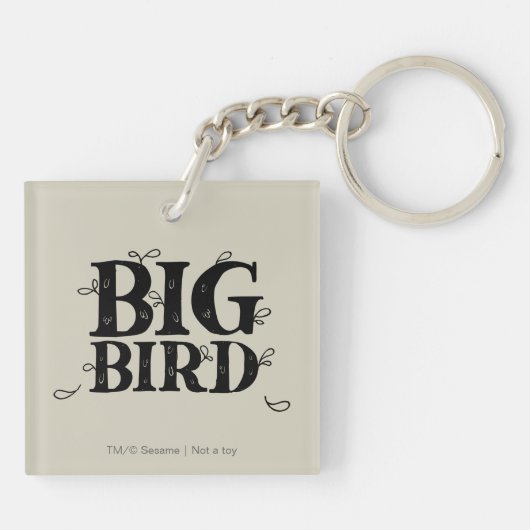 Retro Art Big Bird Sleutelhanger (Achterkant)