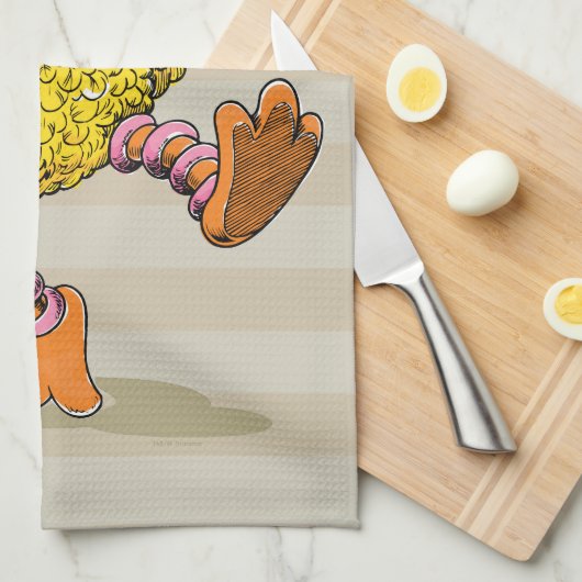 Retro Art Big Bird Theedoek (Quarter Fold)