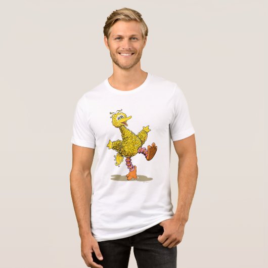 Retro Art Big Bird Tri-Blend Shirt (Voorkant volledig)