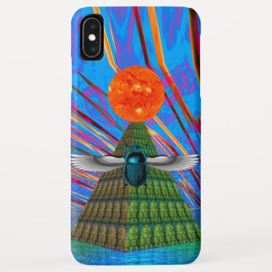 , retro, art, blauw, uniek, moiPhone / iPad case (Achterkant)