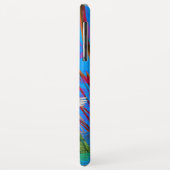 , retro, art, blauw, uniek, moiPhone / iPad case (Achterkant/links)