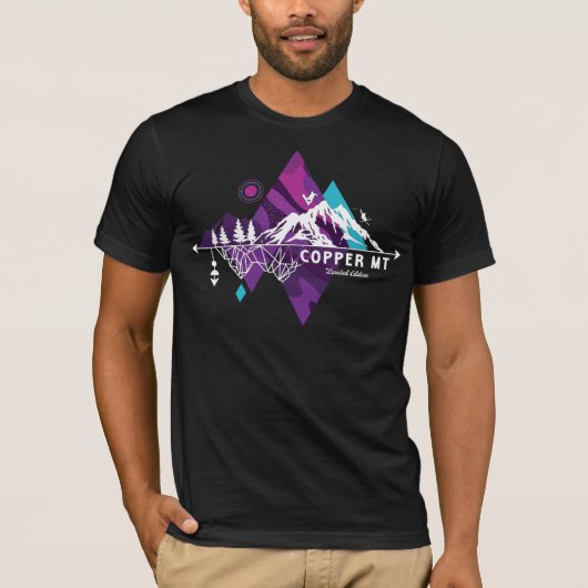 Retro Art Boho koperen bergski T-shirt (Voorkant)