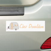 Retro Art Caravan Eigenaar's Bumpersticker (Op auto)