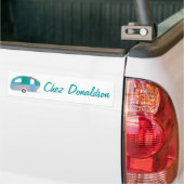 Retro Art Caravan Eigenaar's bumpersticker (Op Truck)