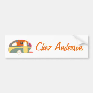 Retro Art Caravan Owner's Bumpersticker