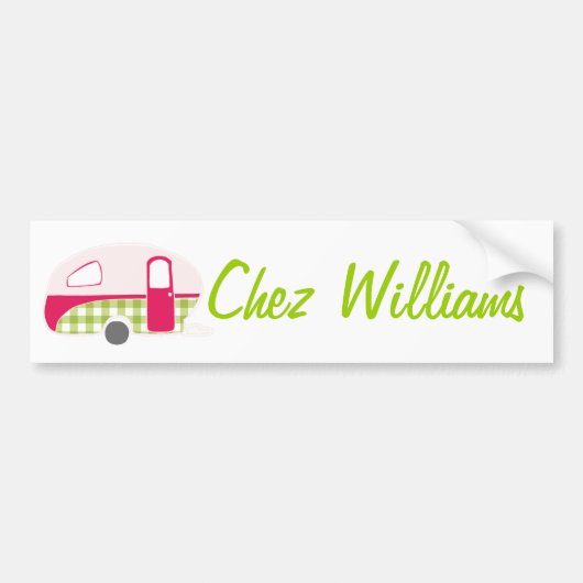 Retro Art Caravan Owner's Bumpersticker (Voorkant)